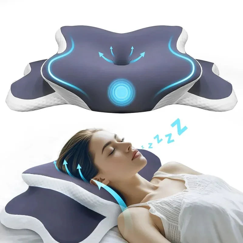 Ergonomic Contour Memory Foam Cervical Pillow